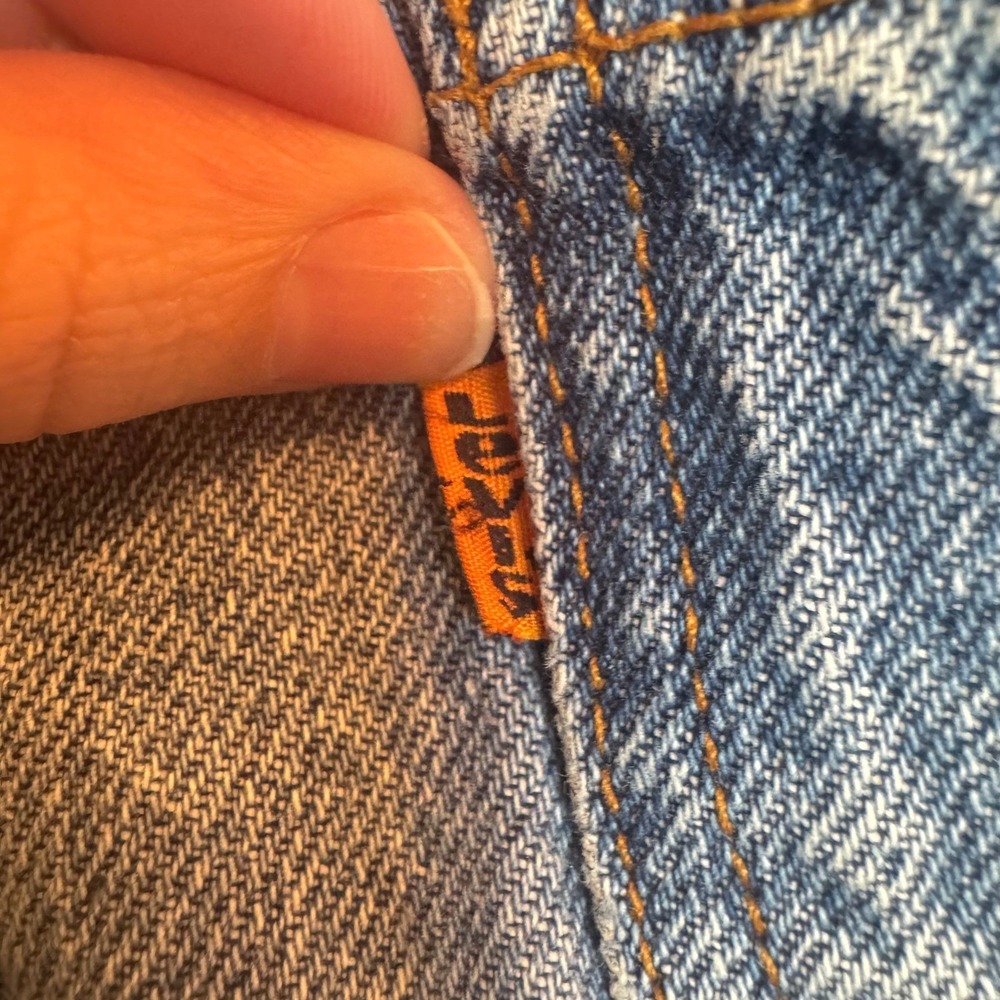 Vintage Levis 505 Orange Tab Jeans Mens 36x34 Blue Regular Fit Straight Leg 1997 - Picture 8 of 9